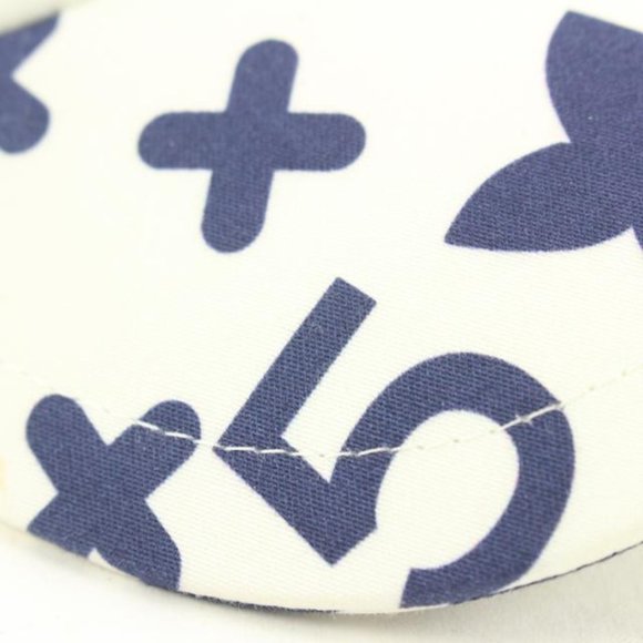 Chanel 22P 2022 White x Navy Blue Charm Icon CC Logo Baseball Cap Hat 85C24s - Picture 6 of 12